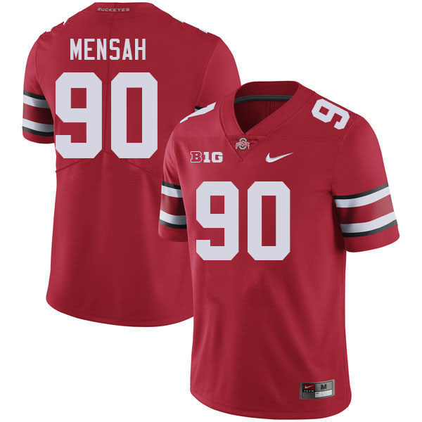 Men #90 Eric Mensah Ohio State Buckeyes College Football Jerseys Stitched-Red